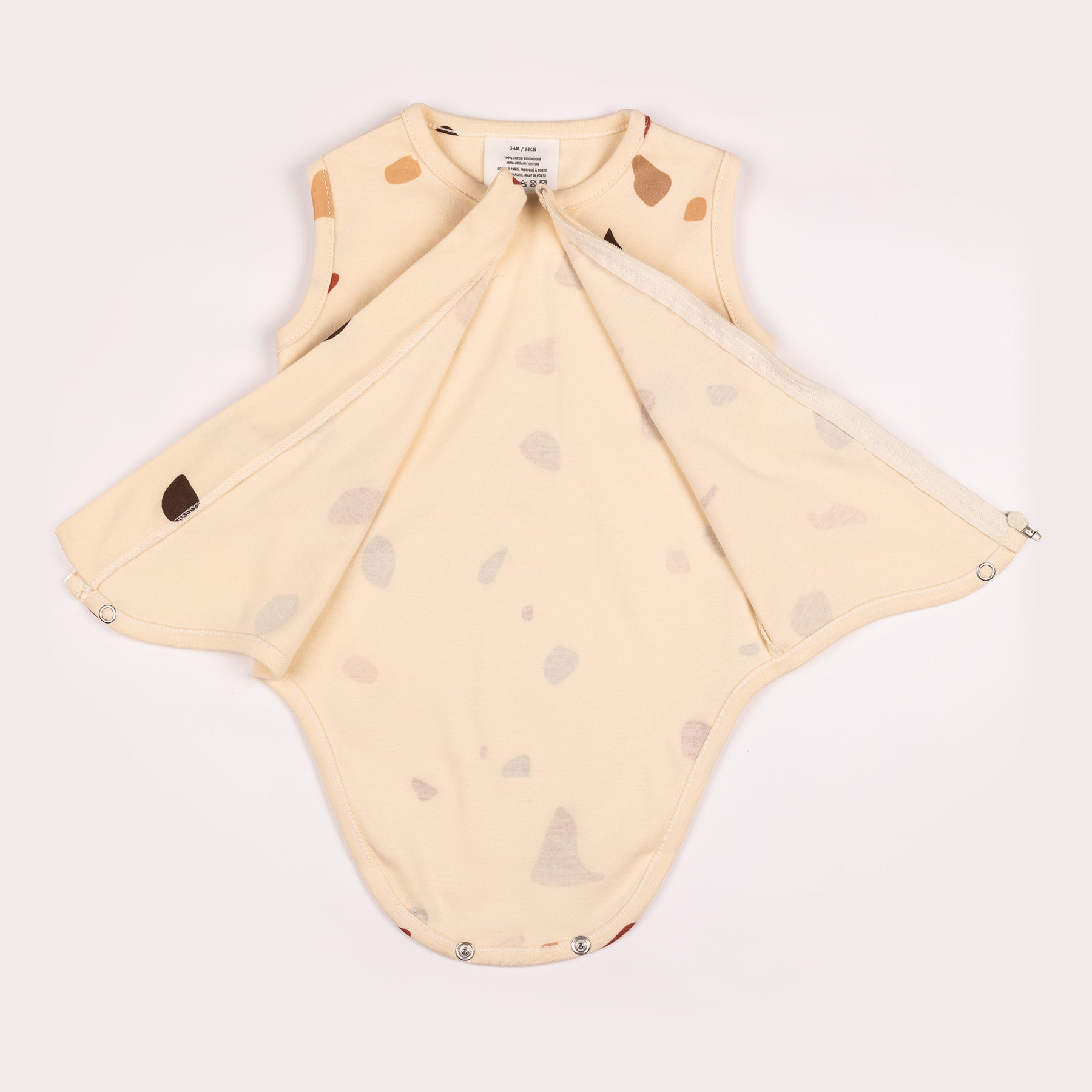 Body Bébé Zippé terrazzo marsala