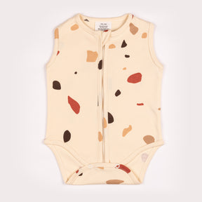 Body Bébé Zippé terrazzo marsala