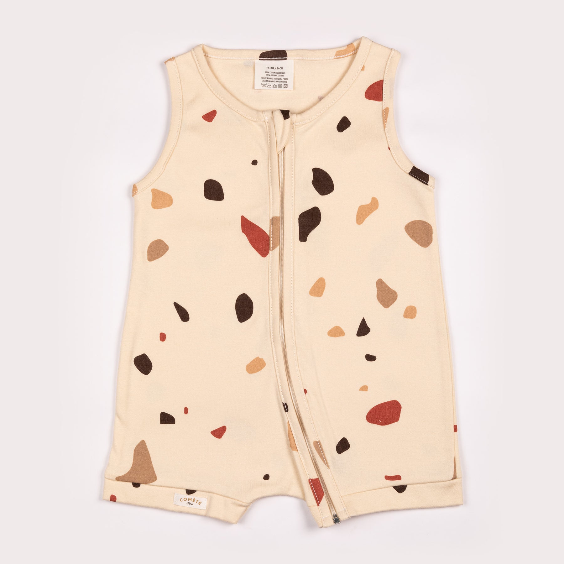 Combishort Enfant Zippé terrazzo marsala